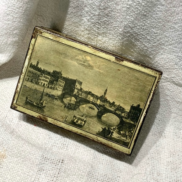 🎁 FLORENTINE BOX VTG DISTRESSSED - Picture 3 of 6